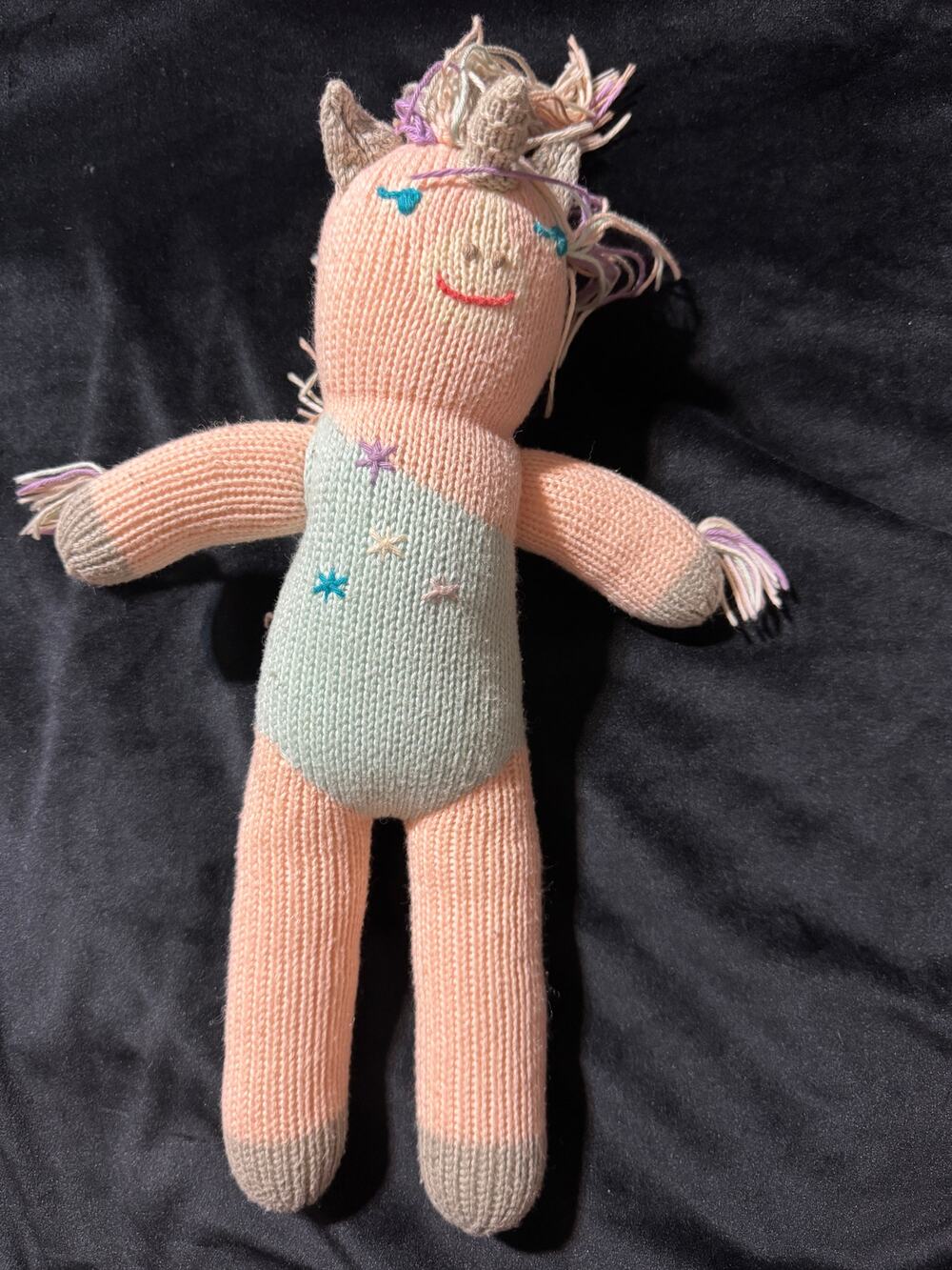 Blabla Kids 13" Knit Confetti Unicorn Plush Toy Doll